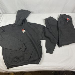 Tracksuit Mens Sz Large NEW Sweatsuit Y2K BARCODE Hoodie and 3-Pocket Pants